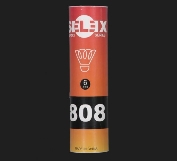 SELEX 808 Badminton Topu Mantar Başlıklı 6'lı