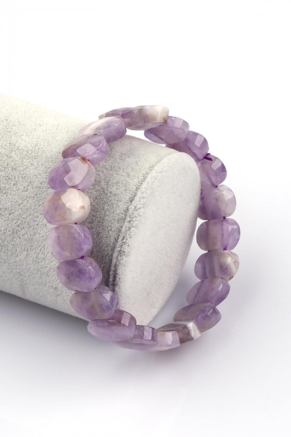 Ametist Doğal Taş Bileklik 9 x 14 mm Özel Kesim ürün görseli