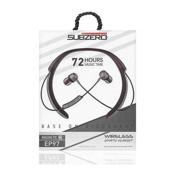 SUBZERO EP97 KABLOSUZ SPOR KULAKLIK 72 SAAT BLUETOOTH 5.0 BOYUN ASKILI MIKNATISLI BASS+ - 2