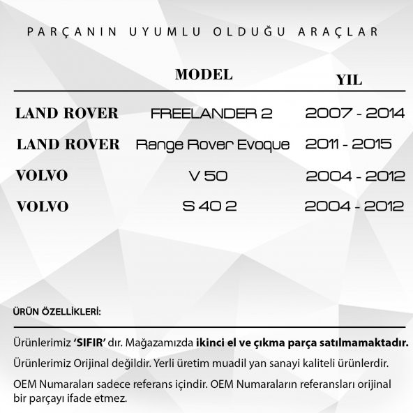 Land Rover Freelander için Bagaj Kilit Motor Tamir Dişlisi - 2