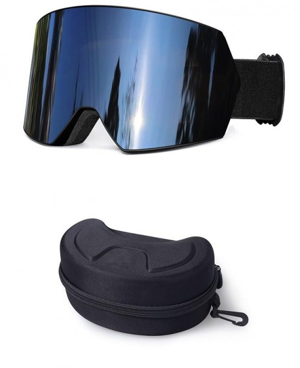 AntiSis Özellikli UV400 Korumalı Darbeye Karşı Dayanıklı Snowboard Kayak Gözlüğü - 5