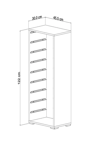Pratico 7 Sepetli Dolap Oyuncak Dolabı Çok Amaçlı Mutfak Banyo Kiler Dolabı Beyaz - 4