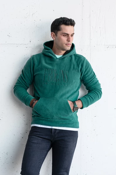 KAPŞONLU SLİMFİT POLAR ERKEK SWEATSHİRT - 5