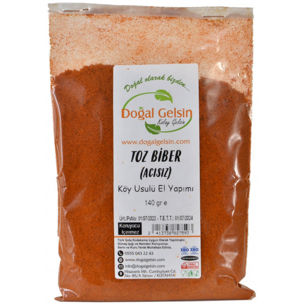 Doğal Gelsin Acısız Toz Biber - 140 gr