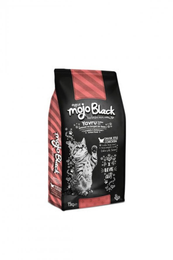 My Cat Mojo Black Tavuk Etli Yavru Kedi Maması 15kg