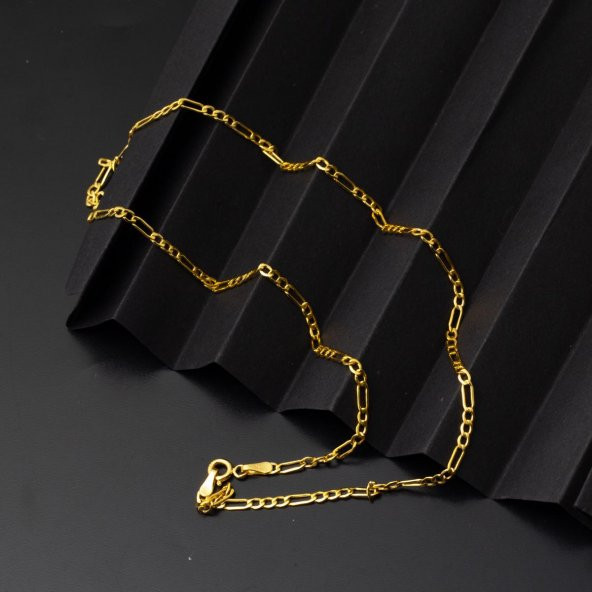 45 cm 14 Ayar Altın Zincir (2,5 mm Enli) - Resim 6