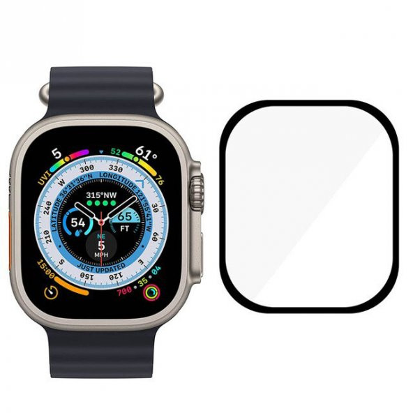 Gpack Apple Watch Ultra 49mm Ppma Ekran Koruma Siyah