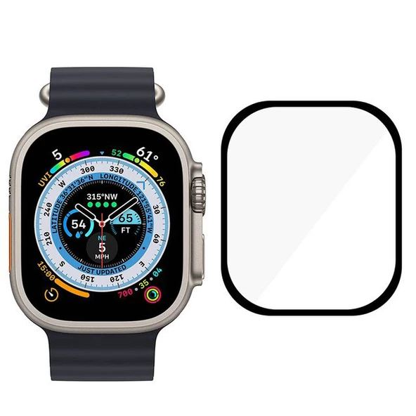 Gpack Apple Watch Ultra 49mm Ppma Ekran Koruma Siyah