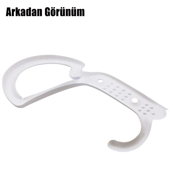 Noktalı Portmanto Vestiyer Duvar Askısı Metal Dolap Elbise Askılığı Beyaz - Resim 5