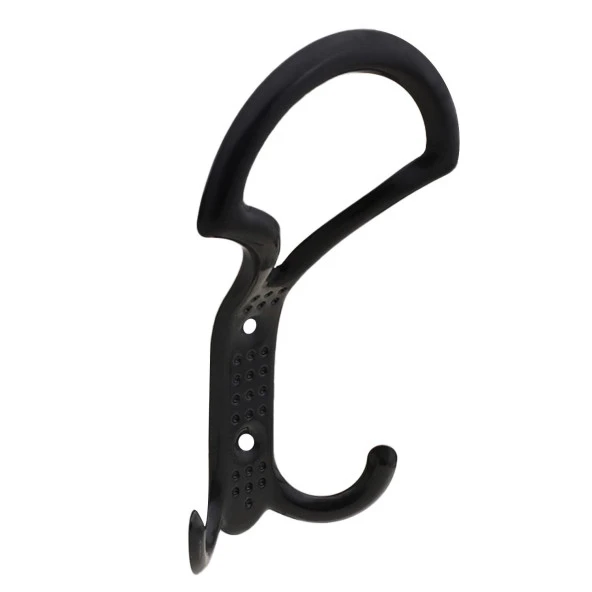 Noktalı Portmanto Vestiyer Duvar Askısı Metal Dolap Elbise Askılığı Siyah - 2