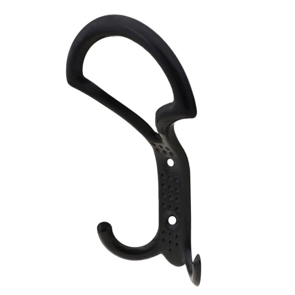 Noktalı Portmanto Vestiyer Duvar Askısı Metal Dolap Elbise Askılığı Siyah - 4