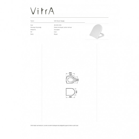 48-003-001 Vitra S50 Form Klozet Kapağı - 2
