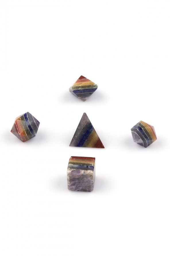 Çakra Doğal Taş Platonik Set - 2