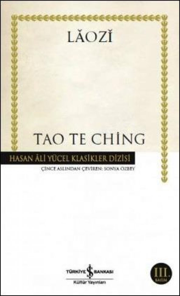 Tao Te Ching Laozi İş Bankası Kültür Yayınları