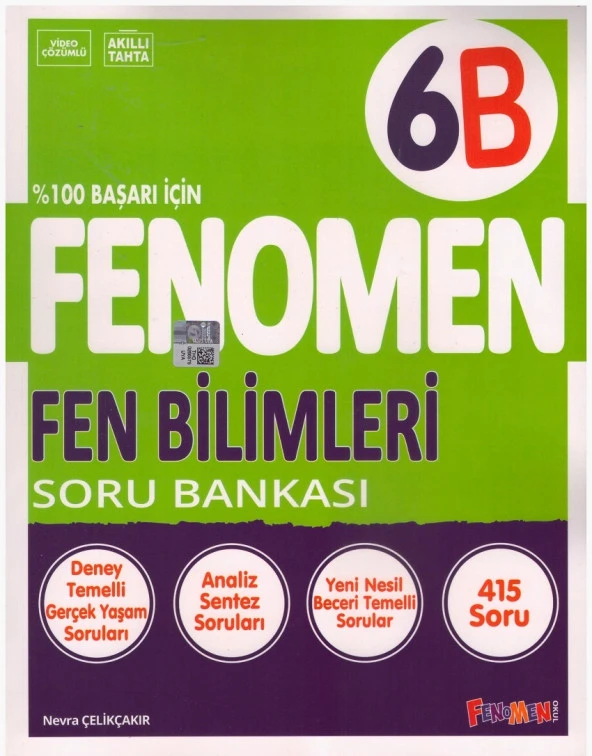 FENOMEN 6.SINIF FEN BİLİMLERİ SORU BANKASI - B