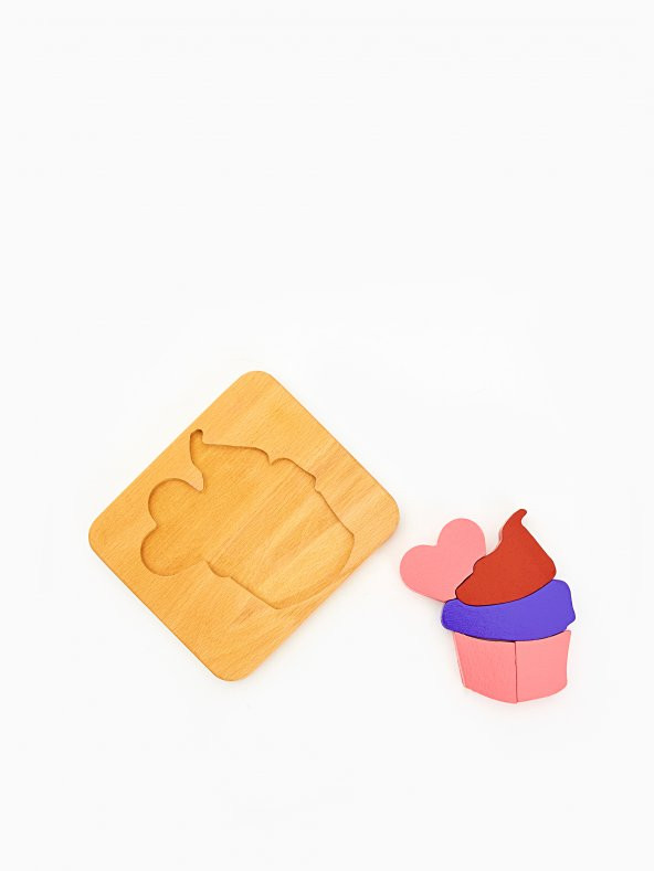 Woodnjoy Cupcake Üç Boyutlu Ahşap Puzzle