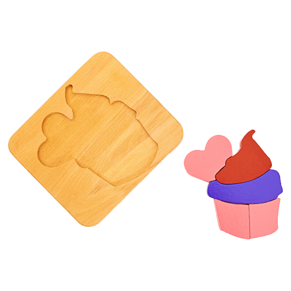 Woodnjoy Cupcake Üç Boyutlu Ahşap Puzzle - 2