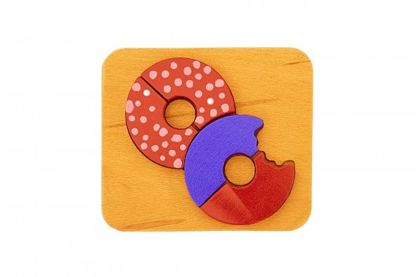 Woodnjoy Donut Üç Boyutlu Ahşap Puzzle