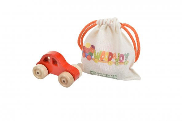Woodnjoy Hareketli Ahşap Mini araba (kirmizi) - 2