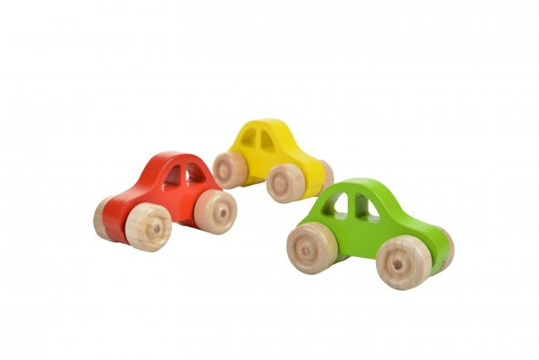 Woodnjoy Hareketli Ahşap Mini araba (kirmizi) - 3