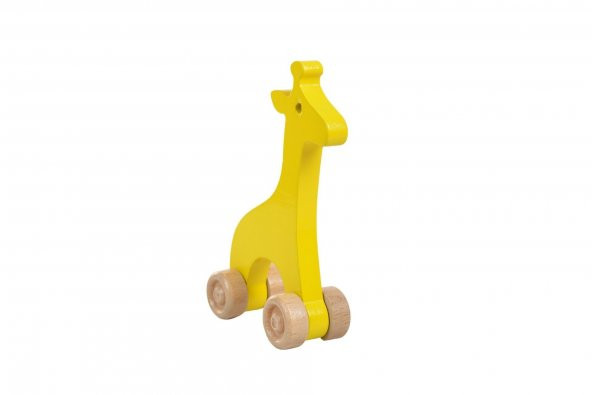 Woodnjoy Hareketli Ahşap Mini Zürafa (sarı)