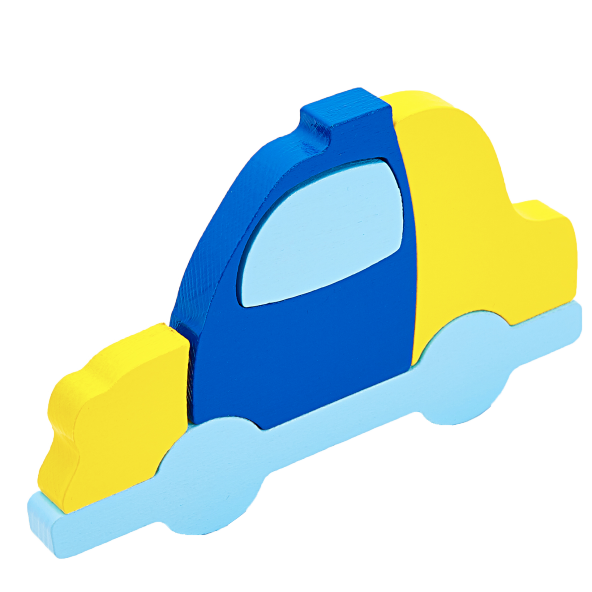 Woodnjoy Polis Arabası Ahşap Puzzle & Denge Oyunu