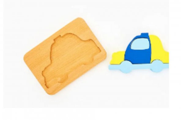 Woodnjoy Polis Arabası Ahşap Puzzle & Denge Oyunu - 2