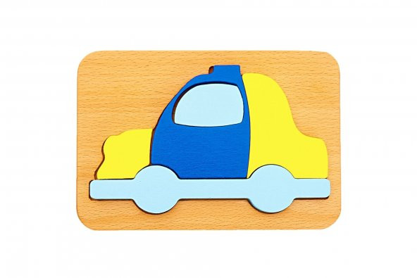 Woodnjoy Polis Arabası Ahşap Puzzle & Denge Oyunu - 4