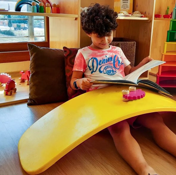 WoodnJoy Ahşap Denge Tahtası (Sarı) - 2