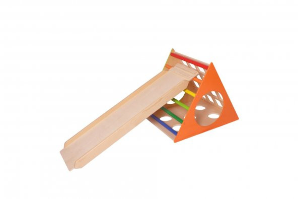 WoodnJoy Ahşap Üçgen Pikler + Geometrik Rampa ve Kaydırak Seti  (2li Set) - 2