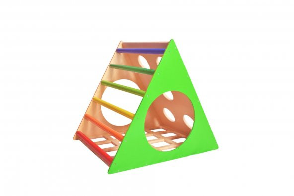 WoodnJoy Ahşap Üçgen Pikler Prizma