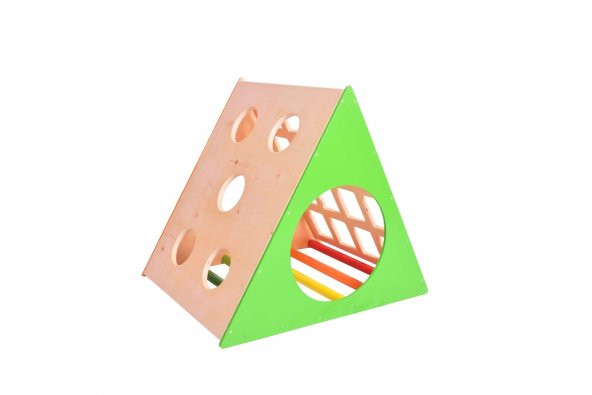 WoodnJoy Ahşap Üçgen Pikler Prizma - 3