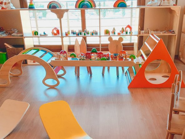 WoodnJoy Ahşap Üçgen Pikler ve Dönence Setimiz (3lü Set) - 5