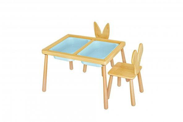 WoodnJoy Duyusal Oyun Masası  2 Sandalye - 5