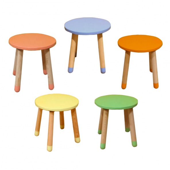 WoodnJoy Renkli Tabure - 2