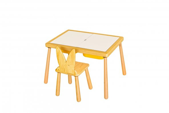 WoodnJoy Duyusal Oyun Masası  1 Sandalye - 6