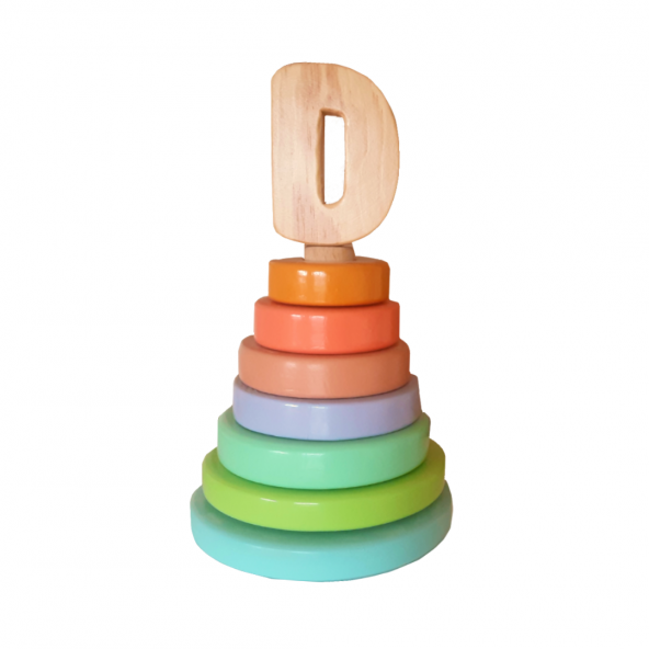 Woodnjoy Pastel Renklerde Halka Geçirme Oyuncağı - 6