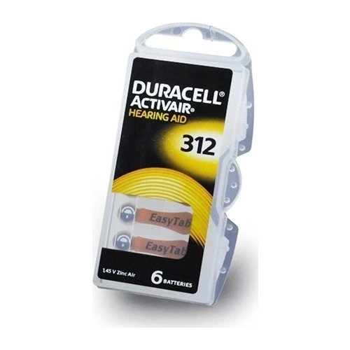 DURACELL 312 NUMARA KULAKLIK İŞİTME CİHAZI PİLİ 6LI KULAK PİLİ