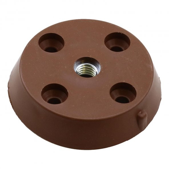 Mobilya Sehpa Ayağı Aparatı Düz Ayak Tabanı Kahverengi (4 ADET) - 2