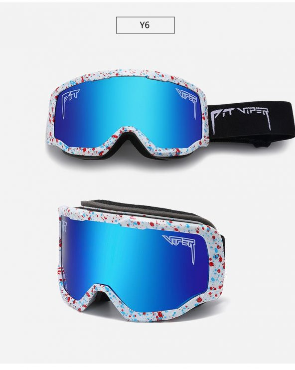 Schulzz UV400 Korumalı Buğu Önleyici Çift Katmanlı Snowboard Kayak Gözlüğü - 6