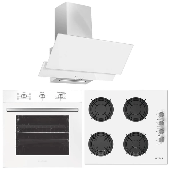 Alveus 6 Program Turbo Ankastre Cam Set - Beyaz