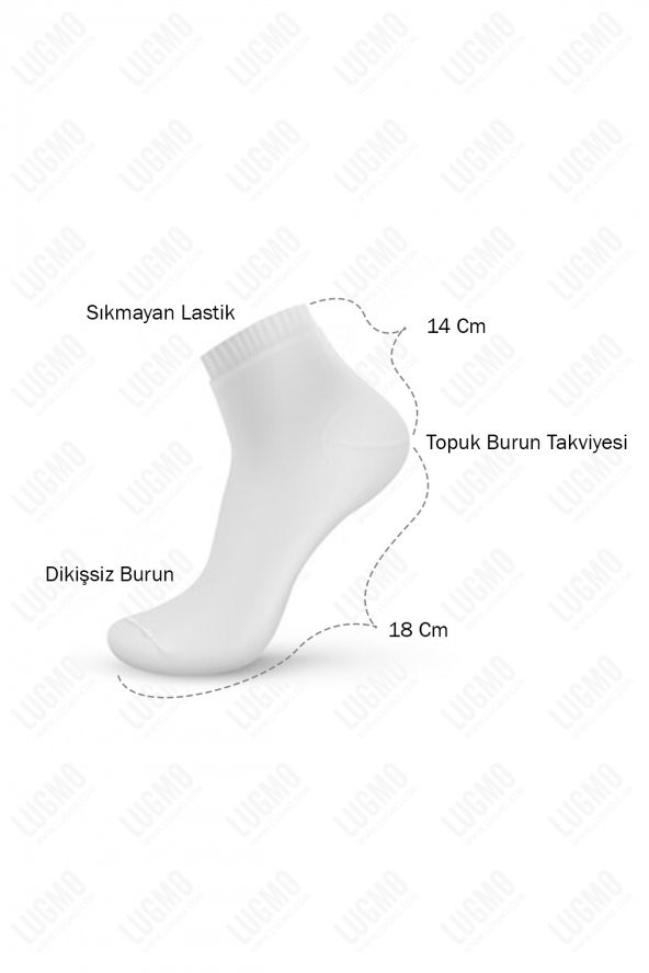 3lü Bayan Çorap Desenli Somon - 3