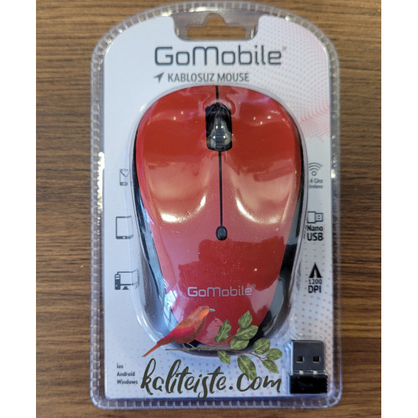 Kırmızı Kablosuz Mouse