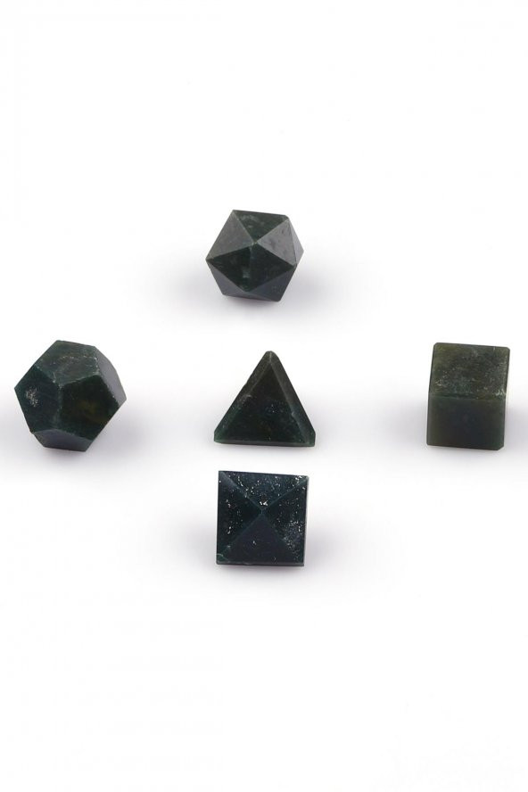 Kan Taşı Doğal Taş Platonik Set - 2
