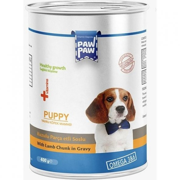 Paw Paw Kuzu Etli Yavru Köpek Konservesi 400 gr