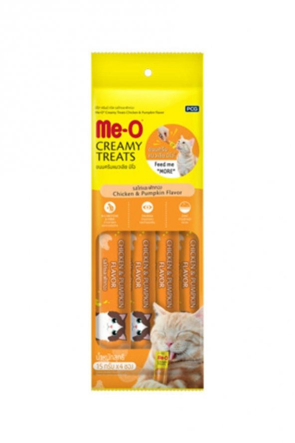 Me-O Creamy Tavuk & Bal Kabağı Kedi Ödül 4*15 gr