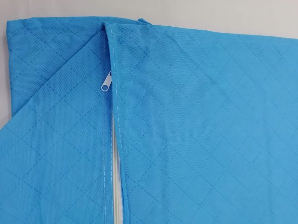 BÜYÜK BOY DÖŞEK YORGAN HURCU FERMUARLI TELA KUMAŞ  100X50CM ÖLÇÜSÜNDE MEGA BOY MAVI RENK - 3