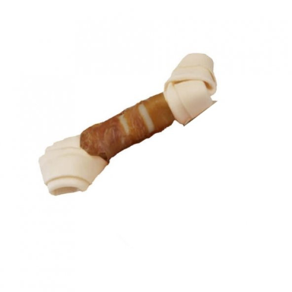 Ördek Eti Sargılı Düğümlü Köpek Kemiği 10 cm 30 Gr