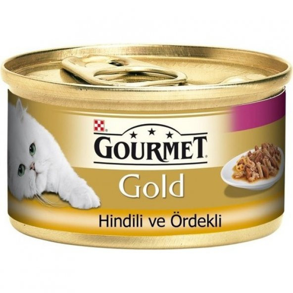 Gourmet Gold Ördek ve Hindili Yetişkin Kedi Konservesi 85 gr