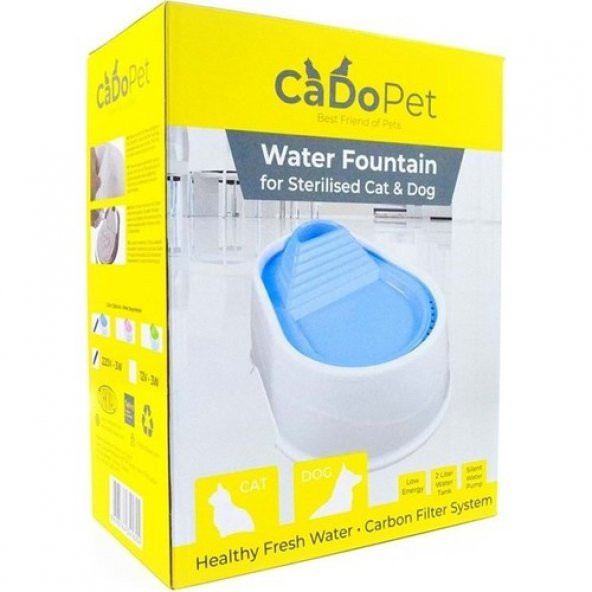 Cado Pet Su Pınarı 23x10x11 cm Otomatik Kartuşlu Hazneli